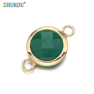 1db 13*21mm Charms női nyaklánc medálok cirkónia kerek csatlakozók barkács ékszer lelet kiegészítők, modell: VS284C