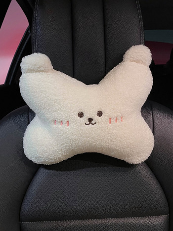 Νέο βελούδινο Bear Car Headrest Μαξιλάρι μέσης Μαλακό καρτούν Creative Cute Goddess Pillow Car Εσωτερικά αξεσουάρ