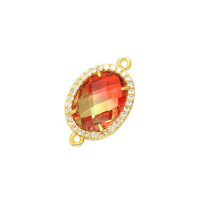 ZHUKOU 13x22mm divatos vegyes színű kristály csatlakozó barkács ékszer fülbevaló nyaklánc díszítő kiegészítők modell:VS377