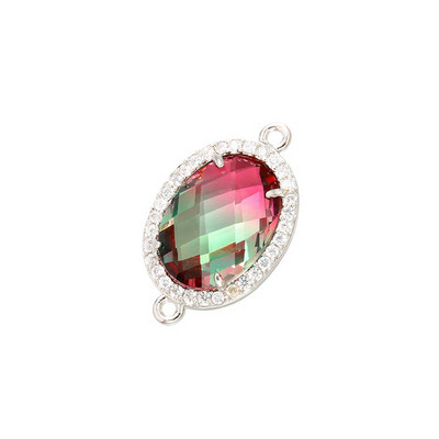 ZHUKOU 13x22mm divatos vegyes színű kristály csatlakozó barkács ékszer fülbevaló nyaklánc díszítő kiegészítők modell:VS377