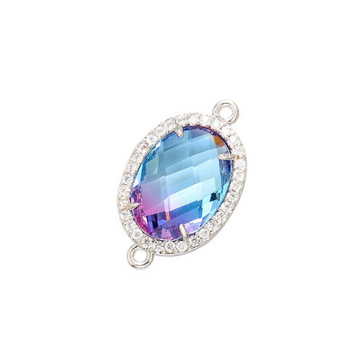 ZHUKOU 13x22mm divatos vegyes színű kristály csatlakozó barkács ékszer fülbevaló nyaklánc díszítő kiegészítők modell:VS377