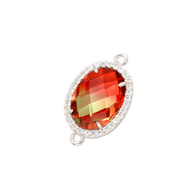 ZHUKOU 13x22mm divatos vegyes színű kristály csatlakozó barkács ékszer fülbevaló nyaklánc díszítő kiegészítők modell:VS377
