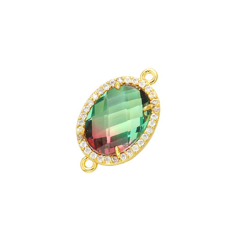 ZHUKOU 13x22mm divatos vegyes színű kristály csatlakozó barkács ékszer fülbevaló nyaklánc díszítő kiegészítők modell:VS377