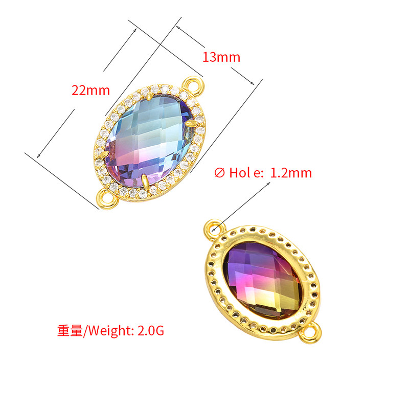 ZHUKOU 13x22mm divatos vegyes színű kristály csatlakozó barkács ékszer fülbevaló nyaklánc díszítő kiegészítők modell:VS377