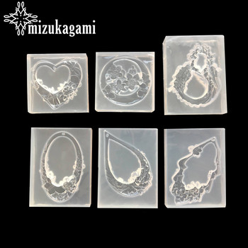 1 τεμ. UV Resin Jewelry Liquid Silicone Mold Hollow Charms Pendant Lanugo Resin Molds For DIY Earrings Jewelry Making Accessories