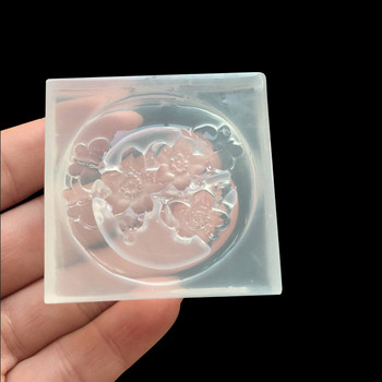 1бр UV смола бижута течна силиконова форма кухи талисмани висулка Lanugo смола форми за Направи си сам обеци Аксесоари за изработка на бижута