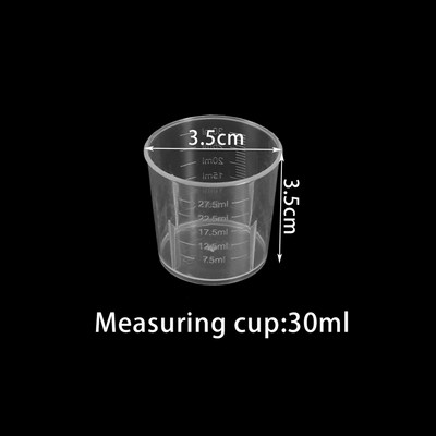 20db 30ml-es átlátszó műanyag mérőpoharak eldobható folyékony edény edény epoxigyanta szilikon forma barkács ékszerkészítéshez