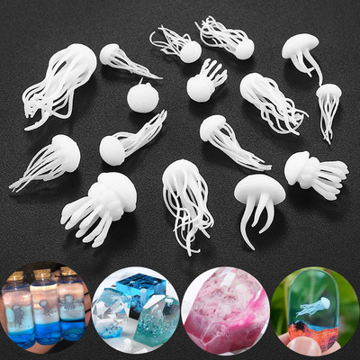 Εποξειδικό υλικό πλήρωσης Ocean Resin 3D Mini Jellyfish Shape Ocean Resin for Diy Jewelry Making Accessories Supplies Kit