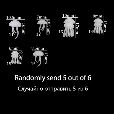 Epoxi töltőanyag Óceángyanta 3D Mini Medúza alakú Óceángyanta barkács ékszerkészítéshez Kiegészítő kellékkészlet