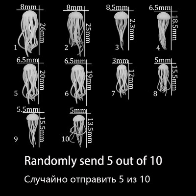 Epoxi töltőanyag Óceángyanta 3D Mini Medúza alakú Óceángyanta barkács ékszerkészítéshez Kiegészítő kellékkészlet