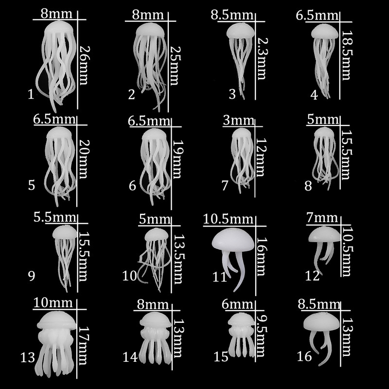 Epoxi töltőanyag Óceángyanta 3D Mini Medúza alakú Óceángyanta barkács ékszerkészítéshez Kiegészítő kellékkészlet