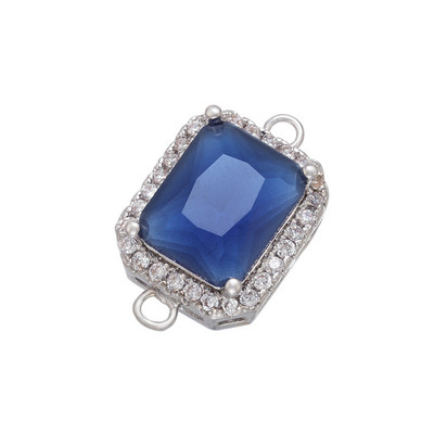 ZHUKOU CZ vintage stakleni konektor zlatne boje za DIY žene, ogrlice, narukvice, dodaci za izradu nakita VS462