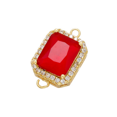 ZHUKOU CZ vintage stakleni konektor zlatne boje za DIY žene, ogrlice, narukvice, dodaci za izradu nakita VS462