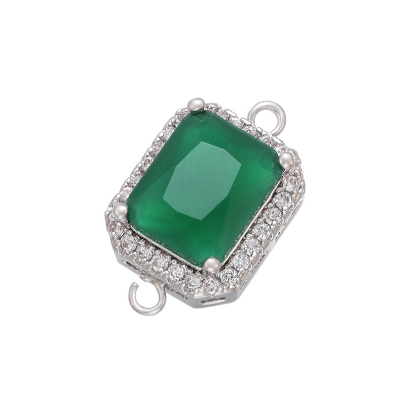 ZHUKOU CZ vintage stakleni konektor zlatne boje za DIY žene, ogrlice, narukvice, dodaci za izradu nakita VS462