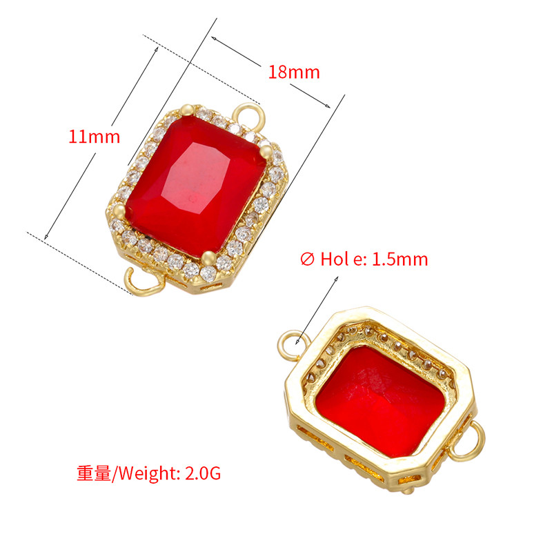 ZHUKOU CZ vintage stakleni konektor zlatne boje za DIY žene, ogrlice, narukvice, dodaci za izradu nakita VS462