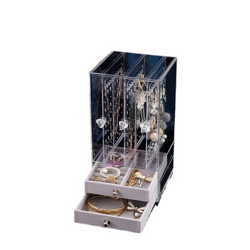 Clear Plastic Jewelry Bead Storage Box Organizer για κορίτσι Ακρυλικό Organizer Θήκη για κοσμήματα Σκουλαρίκια Δαχτυλίδι κολιέ προβολής Δώρο