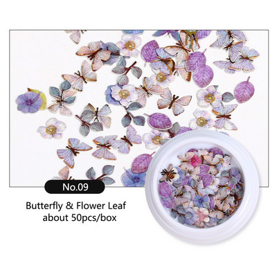 1 kaste Maza koka celulozes Ziedu skaidas Epoksīda sveķu veidņu pildījums UV sveķu pildījums Dekoratīvs papīrs Ziedu rotaslietas Nail Art Amatniecība DIY