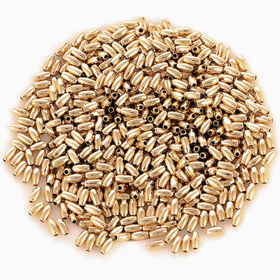 200 τμχ/παρτίδα KC Χρυσό χρώμα Tube Spacers Bead Oval Loose Beads for Needlework Jewelry Making DIY κολιέ Αξεσουάρ βραχιολιών