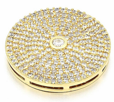 19mm Χειροποίητο ορείχαλκο κυβικό ζιργκόν Χρυσό χρώμα Δίσκος Γούρια Συνδέσεις DIY Κοσμήματα Βραχιόλι κολιέ Κατασκευή, Μοντέλο: VS56