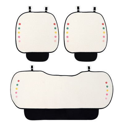 Νέα άφιξη Winter βελούδινο Four Seasons Ins Cute Lamb μάλλινο κάλυμμα καθίσματος Τριών τεμαχίων καθίσματος αυτοκινήτου Universal