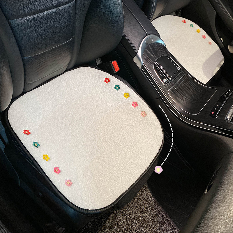 Νέα άφιξη Winter βελούδινο Four Seasons Ins Cute Lamb μάλλινο κάλυμμα καθίσματος Τριών τεμαχίων καθίσματος αυτοκινήτου Universal