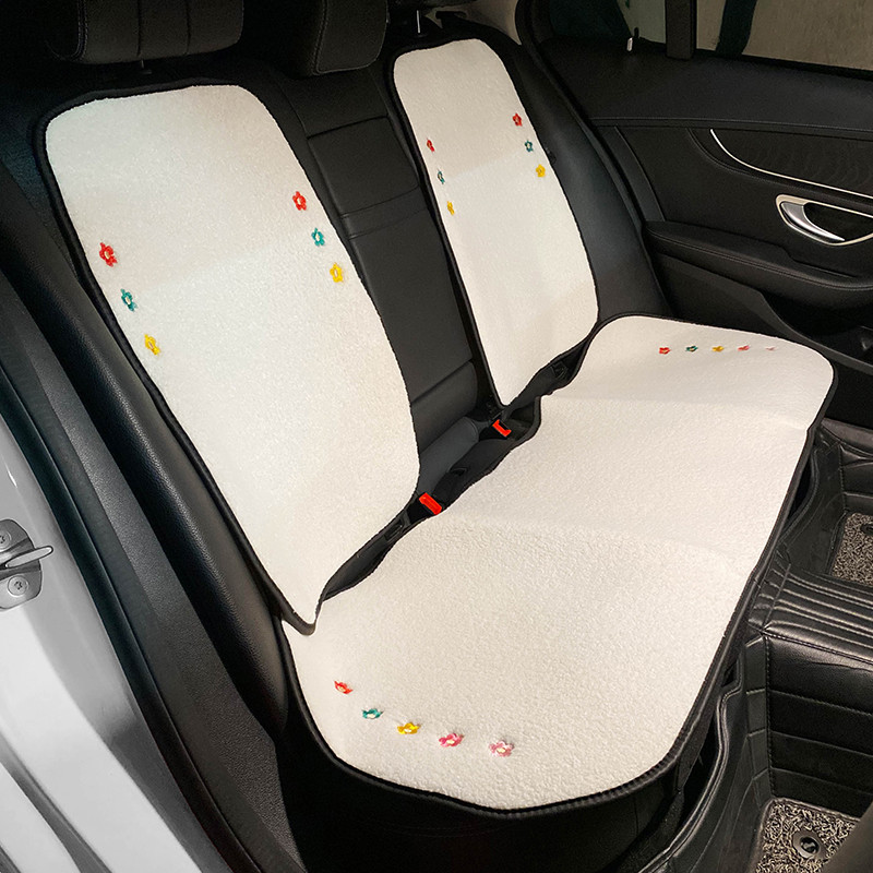 Νέα άφιξη Winter βελούδινο Four Seasons Ins Cute Lamb μάλλινο κάλυμμα καθίσματος Τριών τεμαχίων καθίσματος αυτοκινήτου Universal