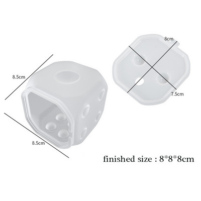 Καλούπι σιλικόνης μεγάλου στυλ Dice DIY 2 τύπους Dice φόρμα εποξειδικής ρητίνης για διακόσμηση γραφείου σπιτιού Κερί Καλούπι σαπουνιού αρωματοθεραπείας