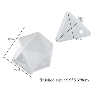 Καλούπι σιλικόνης μεγάλου στυλ Dice DIY 2 τύπους Dice φόρμα εποξειδικής ρητίνης για διακόσμηση γραφείου σπιτιού Κερί Καλούπι σαπουνιού αρωματοθεραπείας