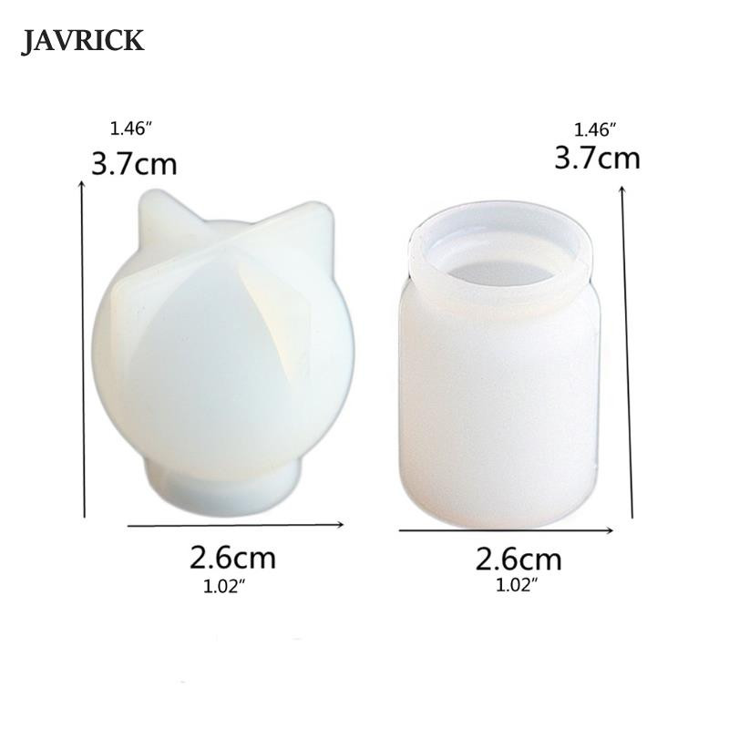 2 τμχ Μίνι φιάλη εποξειδικής ρητίνης καλούπι Small Box Κρεμαστό δοχείο αποθήκευσης Βάζο καλούπια σιλικόνης για σκουλαρίκια από ρητίνη DIY Κατασκευή κοσμημάτων