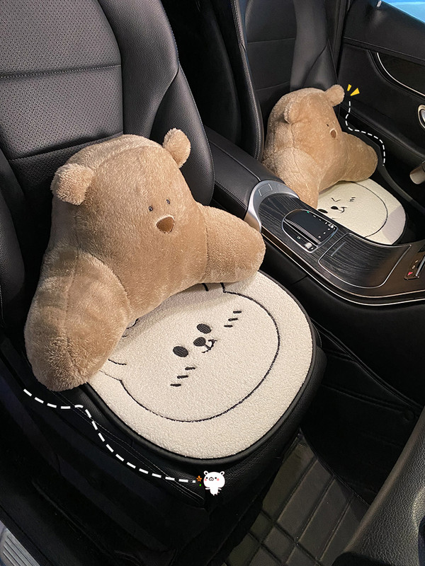 2022 Νέα άφιξη Winter βελούδινο Four Seasons Ins Cute Lamb μάλλινο κάλυμμα καθίσματος Cartoon Bear Seat Car Cushion Universal