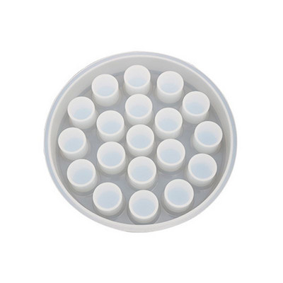 Στρογγυλός δίσκος φόρμα σιλικόνης Κουτί κοσμημάτων Καλούπι κουτιού αποθήκευσης για ρητίνη εποξειδική χύτευση DIY χειροποίητη χειροτεχνία για θήκη κολιέ σκουλαρικιών