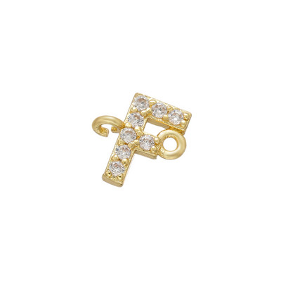 ZHUKOU 8x10mm zelta krāsas 26 burtu savienotājs DIY roku darbs Rokassprādzes Juvelierizstrādājumu izgatavošanas piederumi Izejmateriālu vairumtirdzniecība VS461
