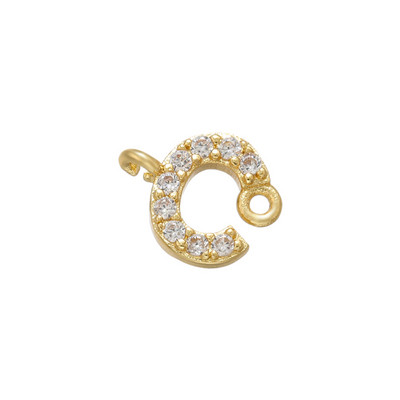 ZHUKOU 8x10mm zelta krāsas 26 burtu savienotājs DIY roku darbs Rokassprādzes Juvelierizstrādājumu izgatavošanas piederumi Izejmateriālu vairumtirdzniecība VS461