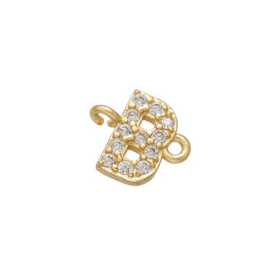 ZHUKOU 8x10mm zelta krāsas 26 burtu savienotājs DIY roku darbs Rokassprādzes Juvelierizstrādājumu izgatavošanas piederumi Izejmateriālu vairumtirdzniecība VS461