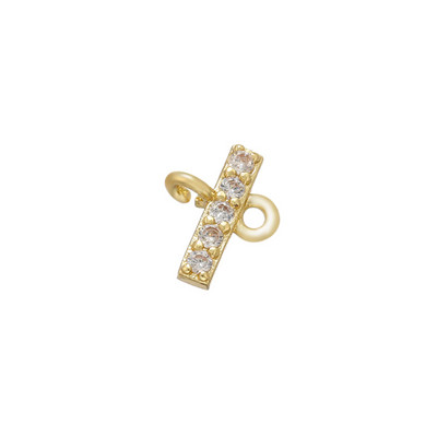 ZHUKOU 8x10mm zelta krāsas 26 burtu savienotājs DIY roku darbs Rokassprādzes Juvelierizstrādājumu izgatavošanas piederumi Izejmateriālu vairumtirdzniecība VS461