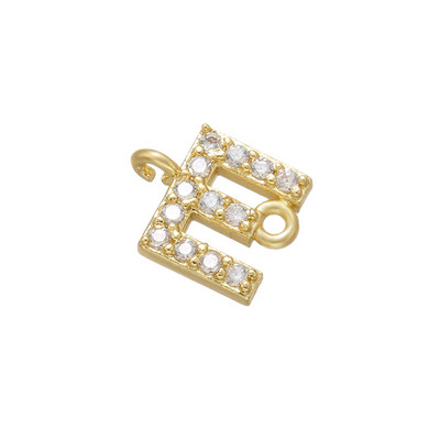 ZHUKOU 8x10mm zelta krāsas 26 burtu savienotājs DIY roku darbs Rokassprādzes Juvelierizstrādājumu izgatavošanas piederumi Izejmateriālu vairumtirdzniecība VS461