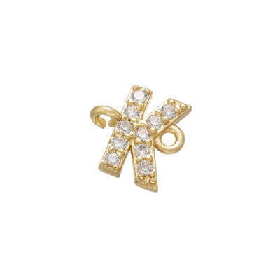 ZHUKOU 8x10mm zelta krāsas 26 burtu savienotājs DIY roku darbs Rokassprādzes Juvelierizstrādājumu izgatavošanas piederumi Izejmateriālu vairumtirdzniecība VS461