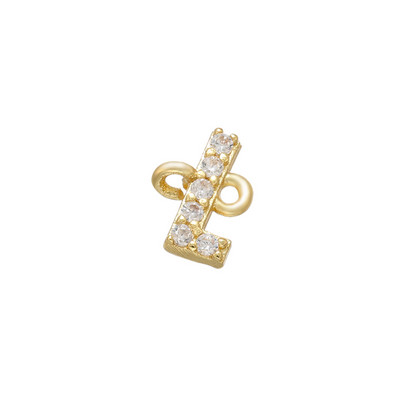 ZHUKOU 8x10mm zelta krāsas 26 burtu savienotājs DIY roku darbs Rokassprādzes Juvelierizstrādājumu izgatavošanas piederumi Izejmateriālu vairumtirdzniecība VS461