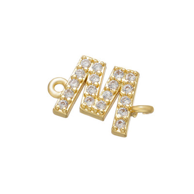ZHUKOU 8x10mm zelta krāsas 26 burtu savienotājs DIY roku darbs Rokassprādzes Juvelierizstrādājumu izgatavošanas piederumi Izejmateriālu vairumtirdzniecība VS461