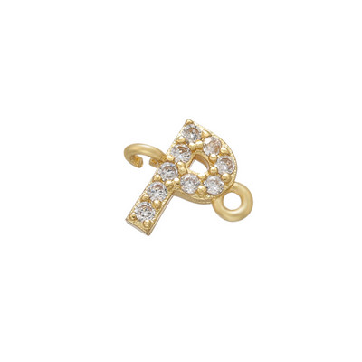 ZHUKOU 8x10mm zelta krāsas 26 burtu savienotājs DIY roku darbs Rokassprādzes Juvelierizstrādājumu izgatavošanas piederumi Izejmateriālu vairumtirdzniecība VS461