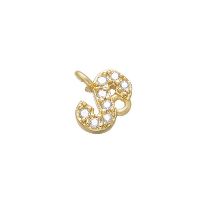 ZHUKOU 8x10mm zelta krāsas 26 burtu savienotājs DIY roku darbs Rokassprādzes Juvelierizstrādājumu izgatavošanas piederumi Izejmateriālu vairumtirdzniecība VS461