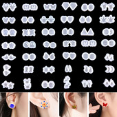 Mini Ear Studs Εποξειδικά καλούπια Cute Animal Heart Butterfly Stud Earring/Sarrings Διακοσμητικά καλούπια σιλικόνης προμήθειες κατασκευής κοσμημάτων