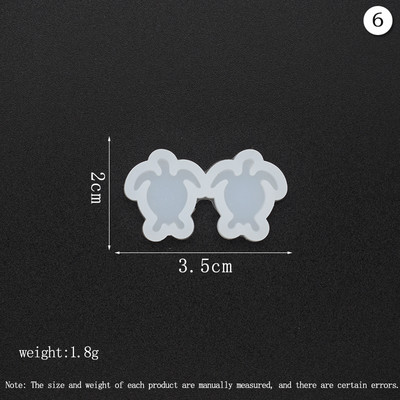 Mini Ear Studs Εποξειδικά καλούπια Cute Animal Heart Butterfly Stud Earring/Sarrings Διακοσμητικά καλούπια σιλικόνης προμήθειες κατασκευής κοσμημάτων