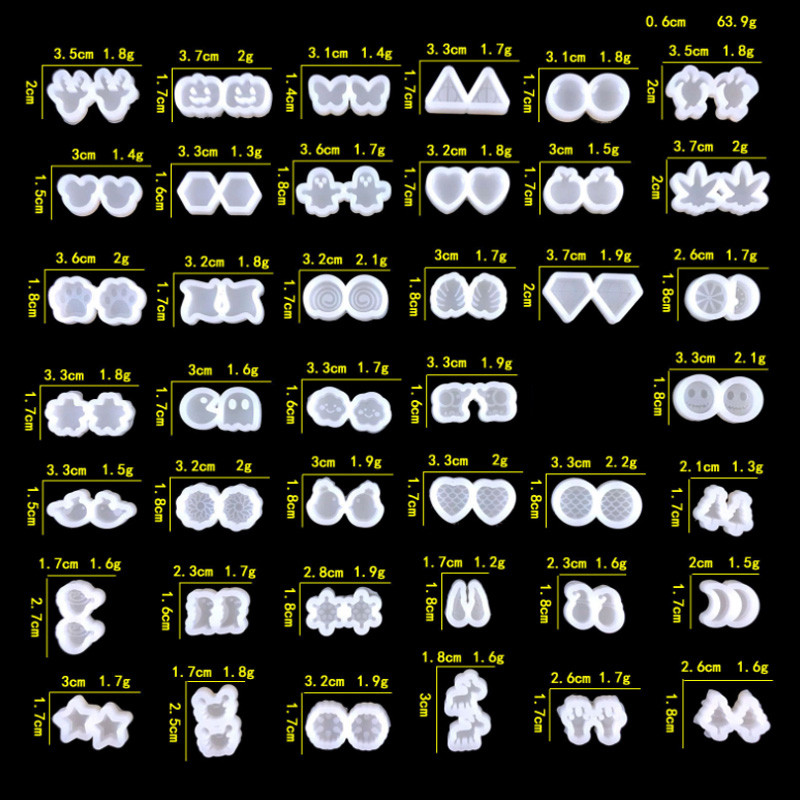 Mini Ear Studs Εποξειδικά καλούπια Cute Animal Heart Butterfly Stud Earring/Sarrings Διακοσμητικά καλούπια σιλικόνης προμήθειες κατασκευής κοσμημάτων