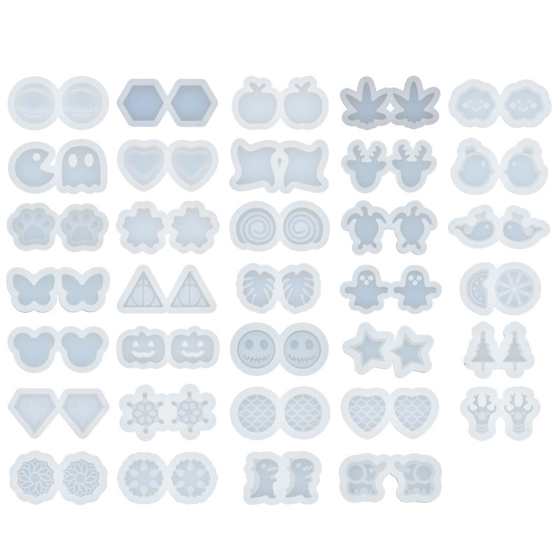 Mini Ear Studs Εποξειδικά καλούπια Cute Animal Heart Butterfly Stud Earring/Sarrings Διακοσμητικά καλούπια σιλικόνης προμήθειες κατασκευής κοσμημάτων