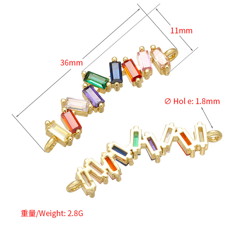 ZHUKOU Rainbow Bow Crystal Connector για γυναικεία κολιέ σκουλαρίκια βραχιόλι DIY Connector Κοσμήματα Αξεσουάρ Μοντέλο: VS425