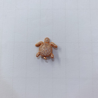 ZHUKOU 19x21mm Κρυστάλλινος Σύνδεσμος Χελώνας Μικρού Ζώου για Γυναικεία DIY Χειροποίητο βραχιόλι κολιέ κοσμήματα Αξεσουάρ μοντέλο:VS437