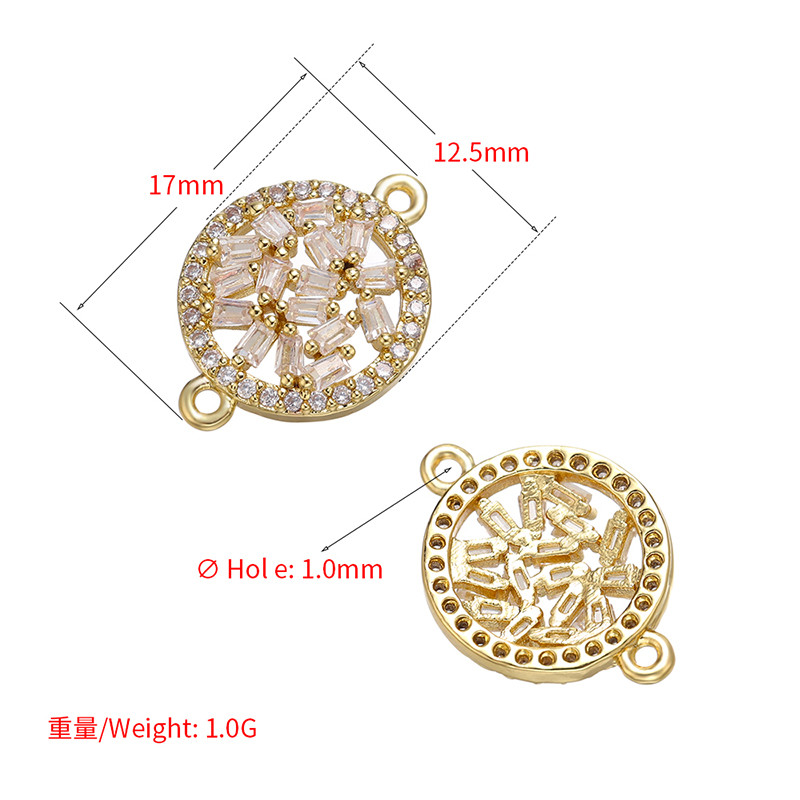 ZHUKOU 12,5x17mm sárgaréz kerek kristály csatlakozók ékszerkészítéshez női kézzel készített barkács karkötő ékszerek Kiegészítő modell: VS445