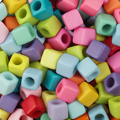 100 τεμάχια/Παρτίδα Μοντέρνα ακρυλικά τετράγωνα αλφάβητα χάντρες με μεγάλη τρύπα γράμμα Loose spacer Bead κοσμήματα χειροποίητα βραχιόλια κατασκευής