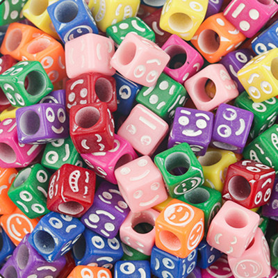 100 τεμάχια/Παρτίδα Μοντέρνα ακρυλικά τετράγωνα αλφάβητα χάντρες με μεγάλη τρύπα γράμμα Loose spacer Bead κοσμήματα χειροποίητα βραχιόλια κατασκευής